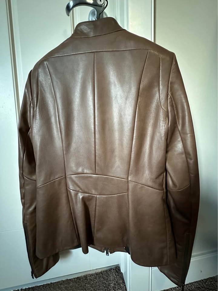 Women's Danier Brown Leather Jacket Size : XS - photo 4