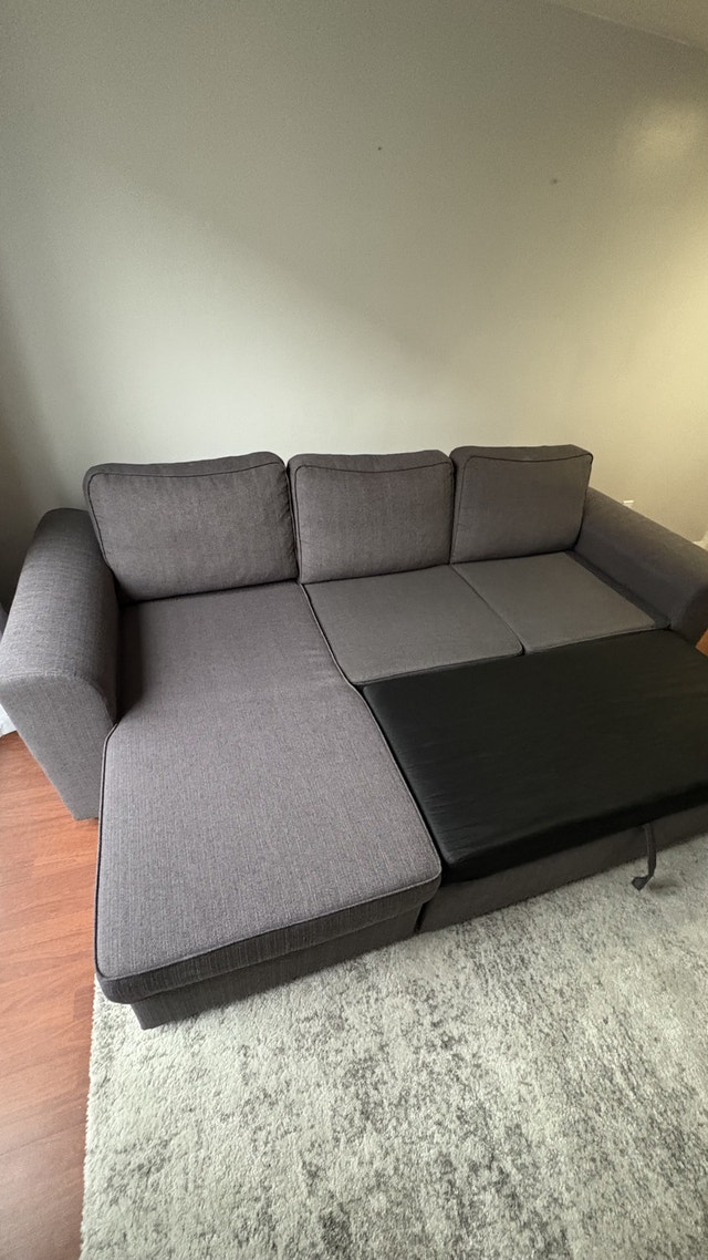 Structube “Berto” Sectional Sofa with Storage – Dark Grey - photo 2