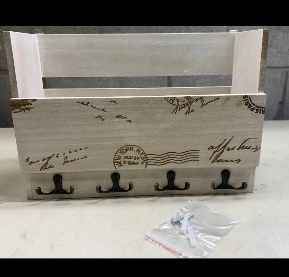 Wall-Mounted Mail Holder with Key Hooks - photo 2