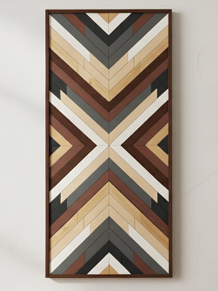Handmade Wood Mosaic Wall Art