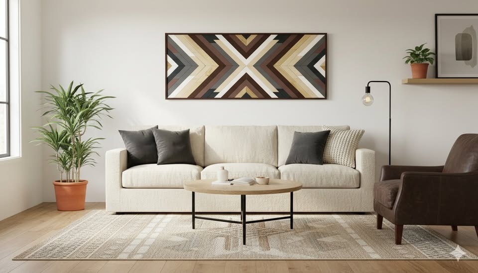 Handmade Wood Mosaic Wall Art - photo 3