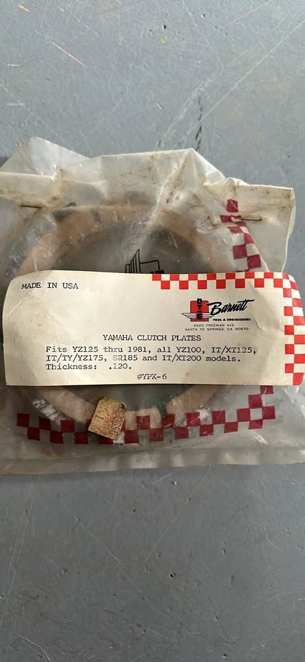 OEM/Barnett Clutch Plates for 1981 Yamaha VZ225