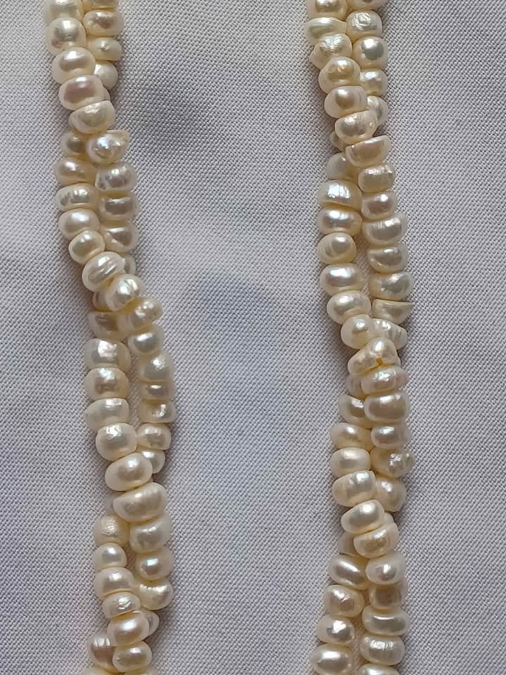 Vintage Large genuine Pearl & Silver necklace
