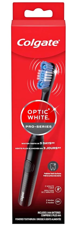 Colgate Optic White Pro Series Sonic Toothbrush, Black