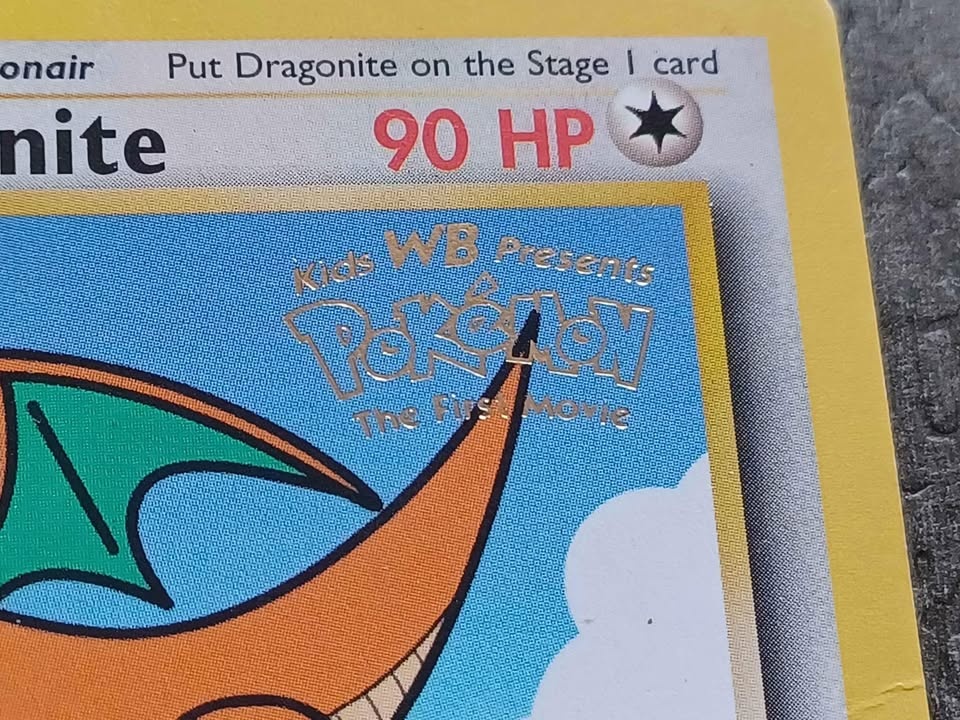 Dragonite rare 1999 Pokemon the First movie promo card - photo 2