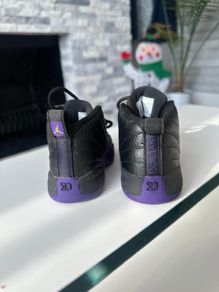 Jordan 12 Retro TD 'Field Purple' Todler Size 5c No Original Box - photo 4
