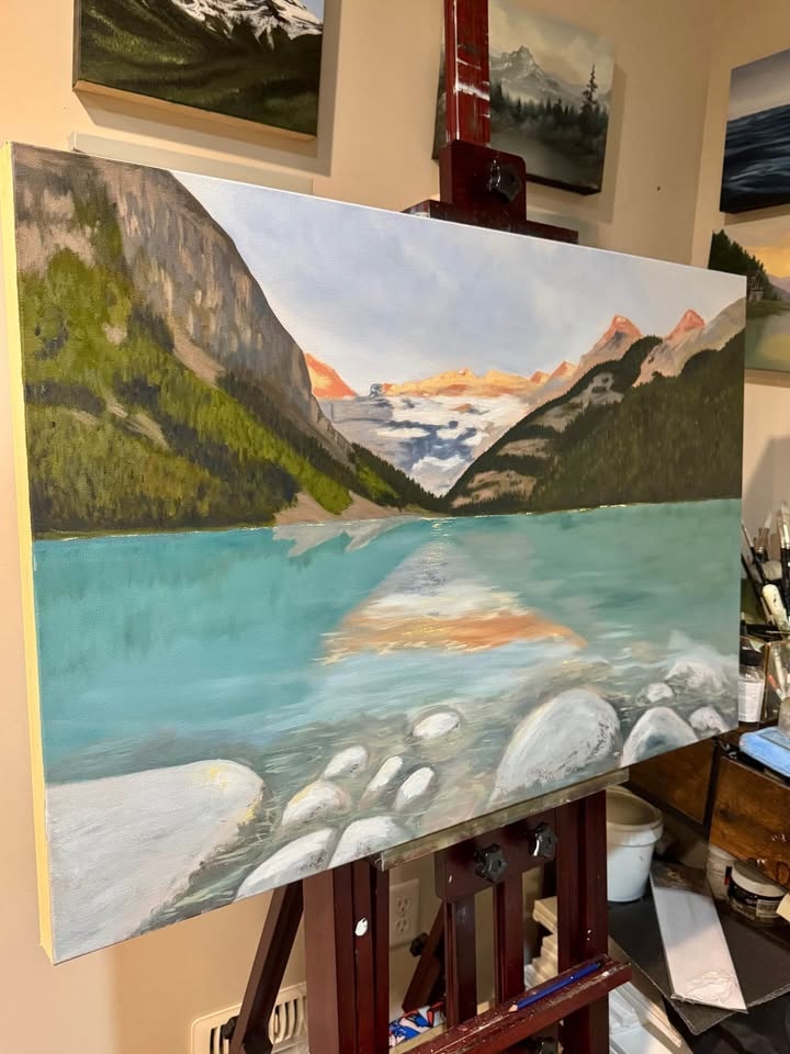 Lake Louise – Original Oil Painting - photo 2