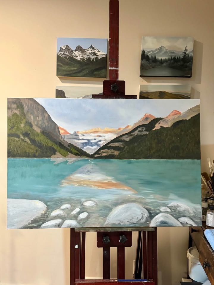 Lake Louise – Original Oil Painting - photo 3