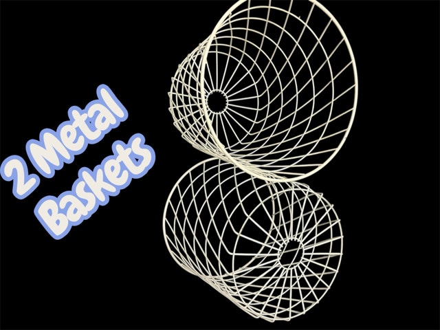 2 Metal Baskets