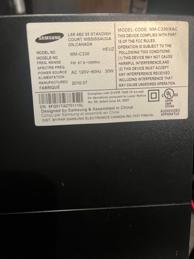 Samsung MM-C330 Stereo System - photo 5