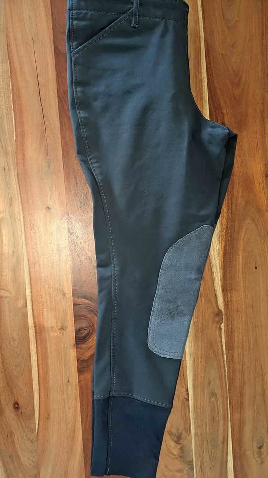 Elation Women's Platinum Dark grey breeches SZ 30 Reg in great c
