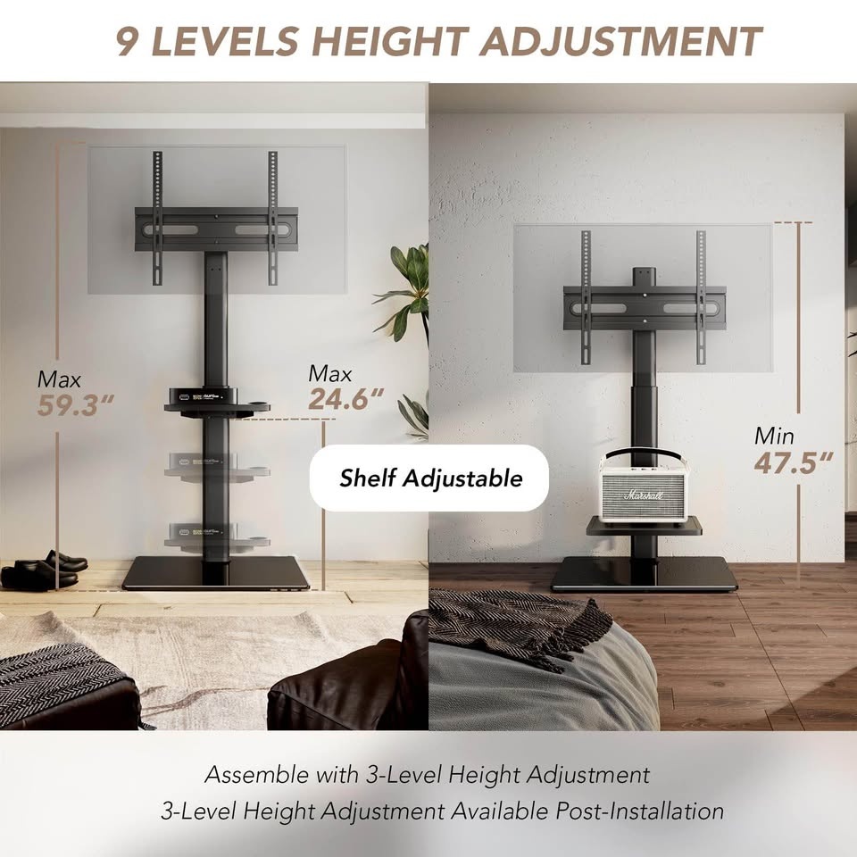 Universal Floor TV Stand with Mount 65 inch LCD, LED OLED tv - photo 3