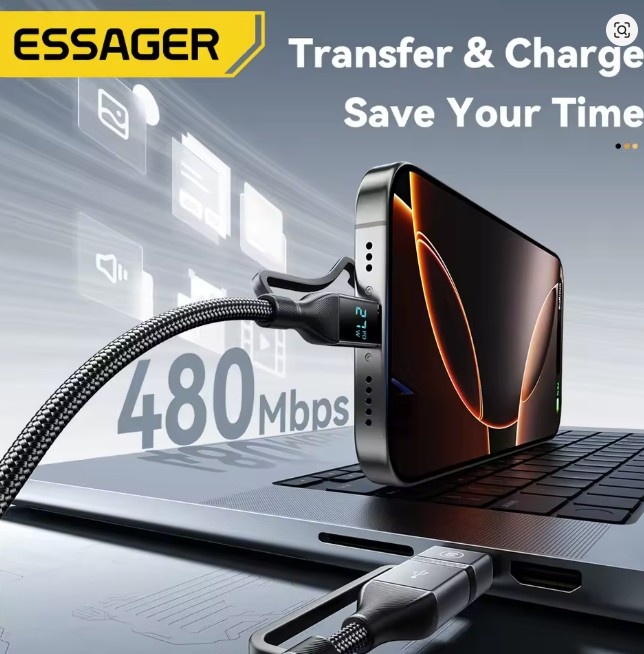 4 In 1 USB Cable Type C Digital Display 100W PD Fast Charging - photo 5
