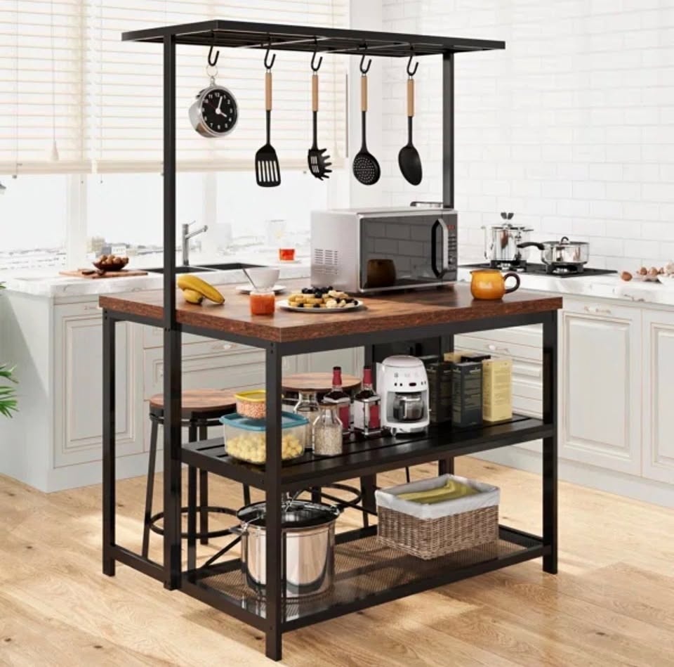 Large Kitchen Island With Power Outlet