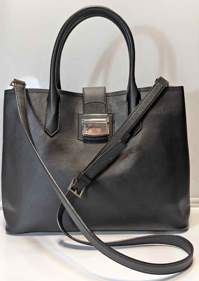 Mango Saffiano-Effect Structured Shopper Tote