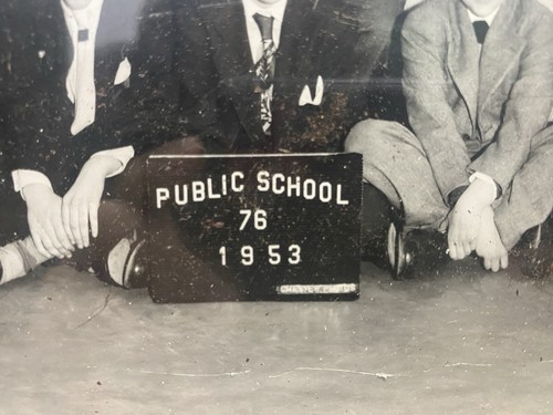 Original Class Photo from 1953 - P.S. 76, Bronx, NY - Autographe - photo 2
