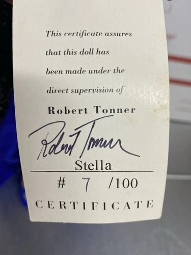 Robert Tonner Doll Stella 1994 LE 100 #7/100 Signed COA - photo 2