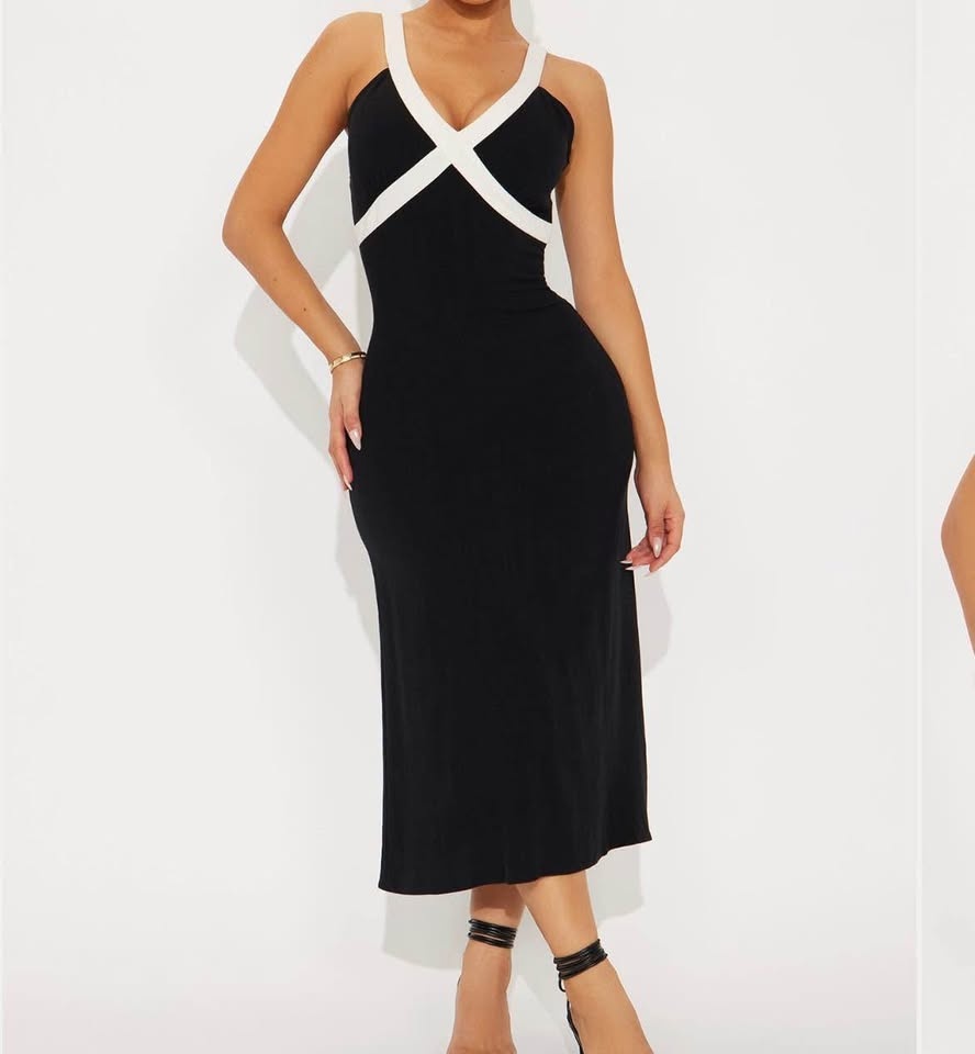 Linen like Black dress - photo 2