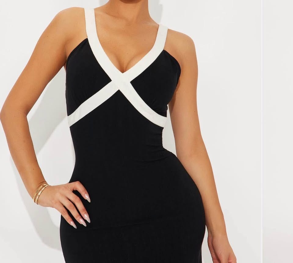 Linen like Black dress - photo 3