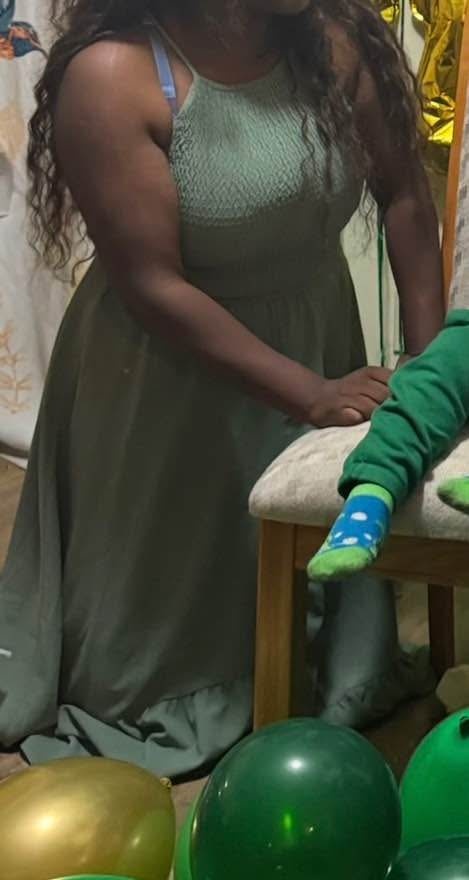 Xs Green high low dress - photo 3