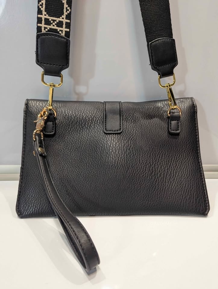 Poppy & Peonies Convertible Crossbody & Clutch – Black - photo 3