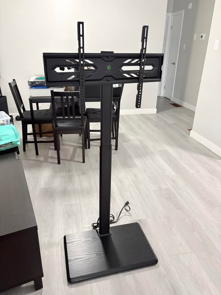 Black TV Stand with Power Outlet - photo 4
