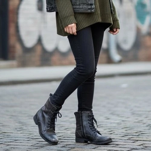 Aldo Women's Combat Moto Biker Boots Size 5 - photo 2