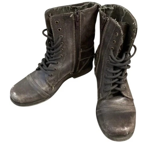 Aldo Women's Combat Moto Biker Boots Size 5 - photo 3