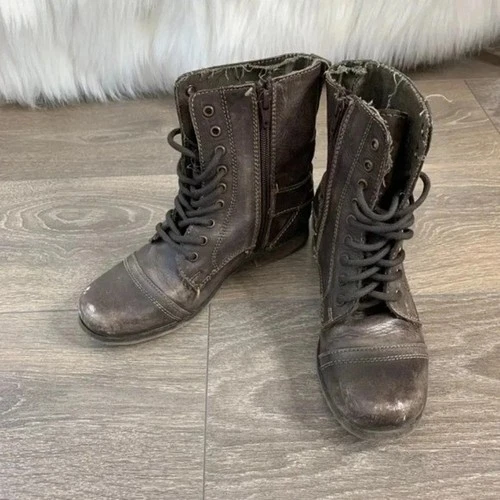Aldo Women's Combat Moto Biker Boots Size 5 - photo 5