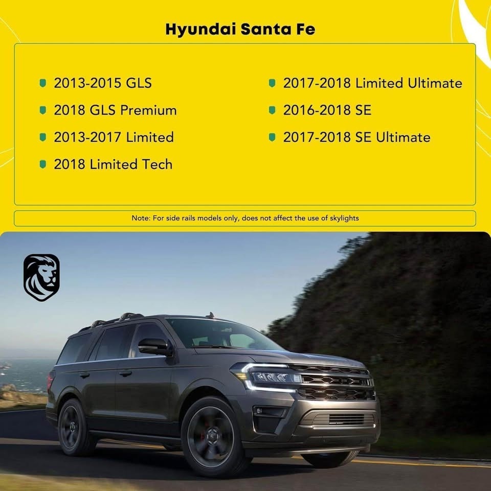 Car Roof Rack Cross Bar Hyundai Santa Fe 2013-2018 - photo 3