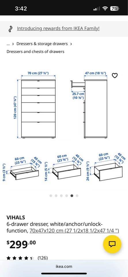 Ikea 6-Drawer dresser - photo 3