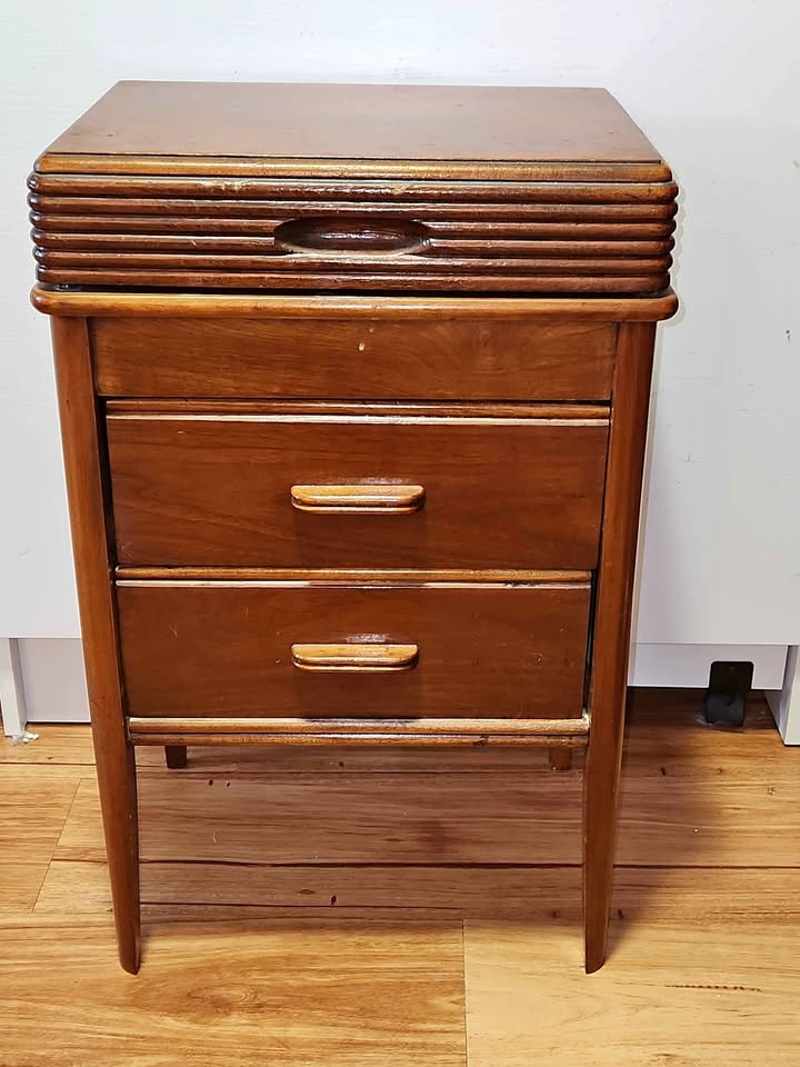 Antique Wooden Sewing Notions Cabinet ( Made In Canada)
