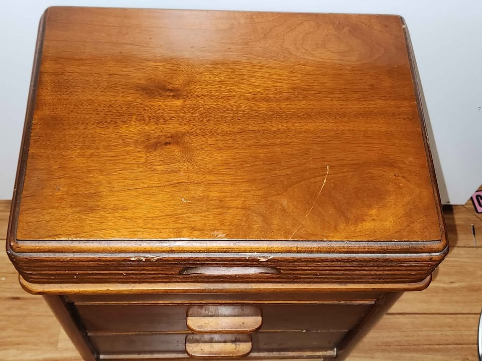 Antique Wooden Sewing Notions Cabinet ( Made In Canada) - photo 3