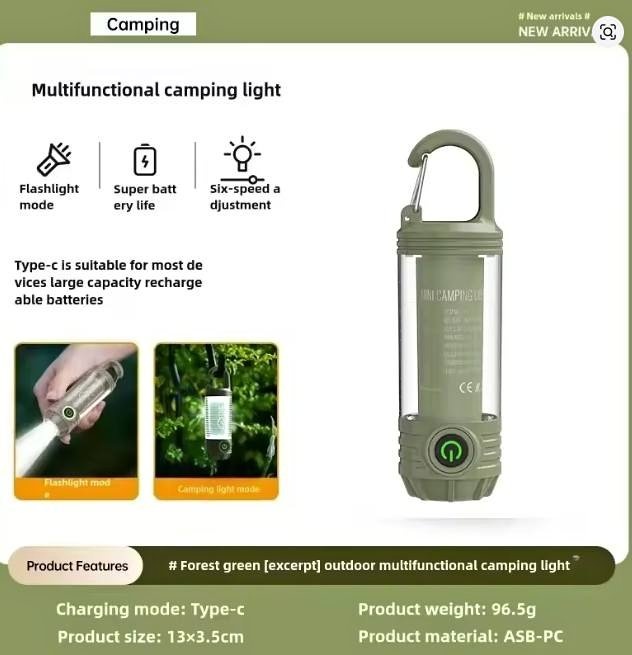LED Camping Lights Rechargeable Flashlights Portable