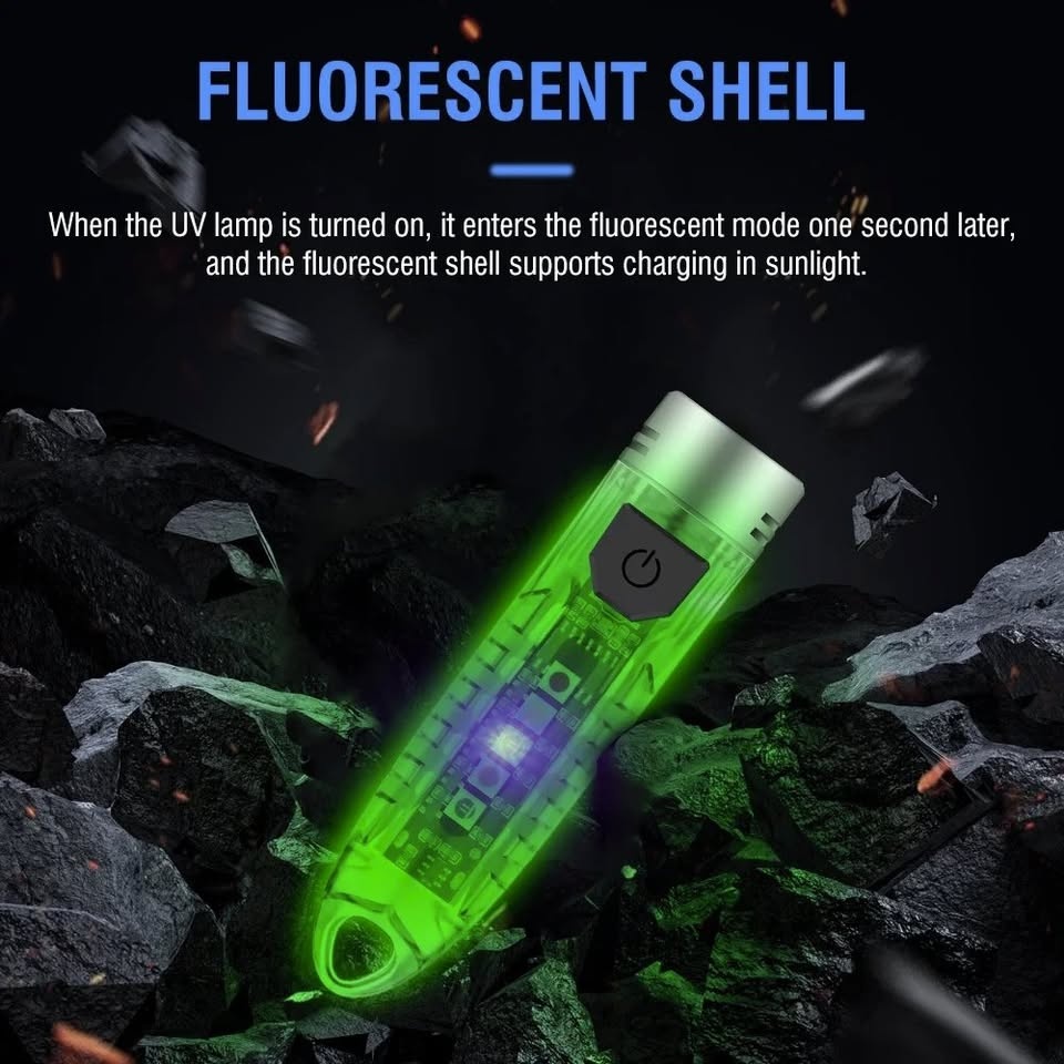 Keychain LED Flashlight EDC Rechargeable Waterproof - photo 2