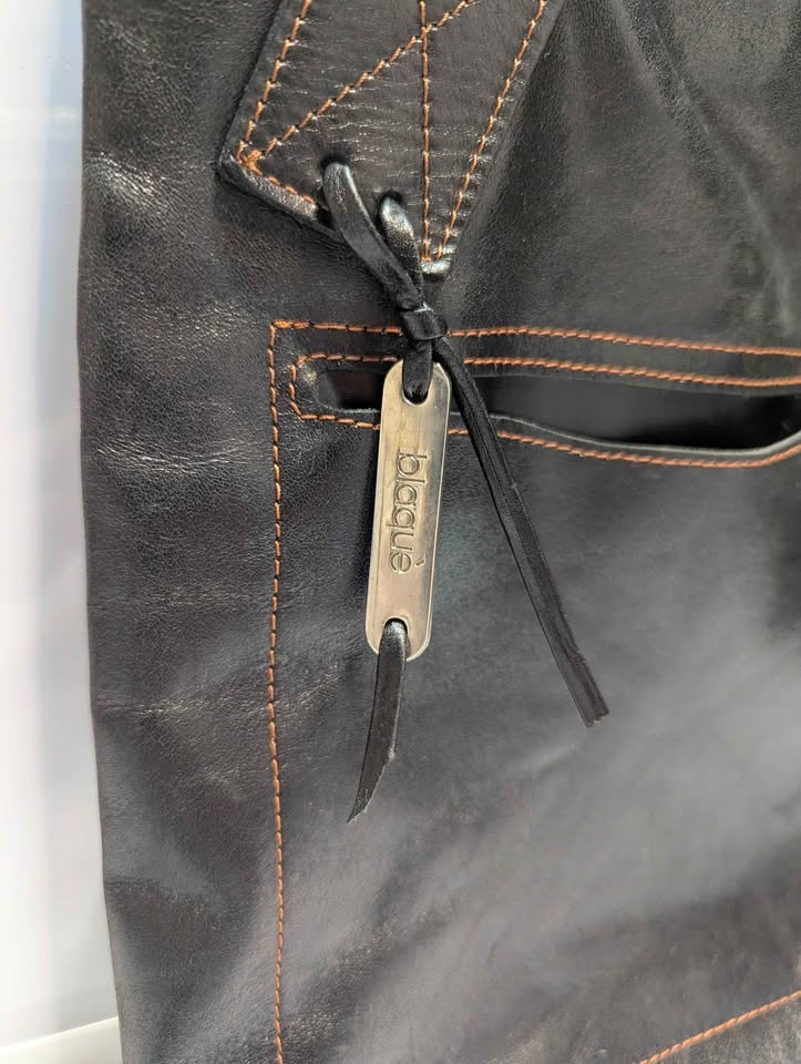 Blaqué Leather Tote - Black - photo 5