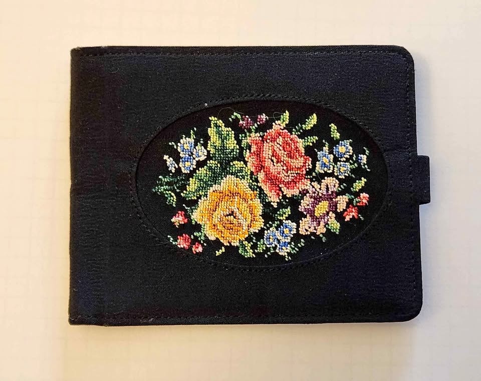 Vintage Western Germany Needlepoint Wallet