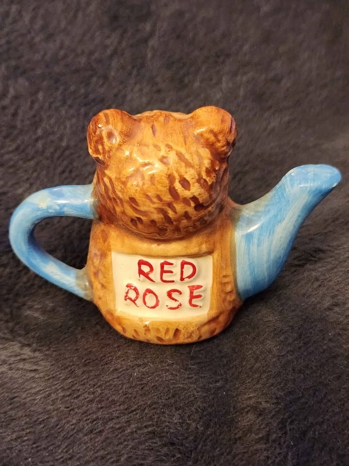 Red Rose Tea Mini Teapot Teddy Bear 1998 - photo 2
