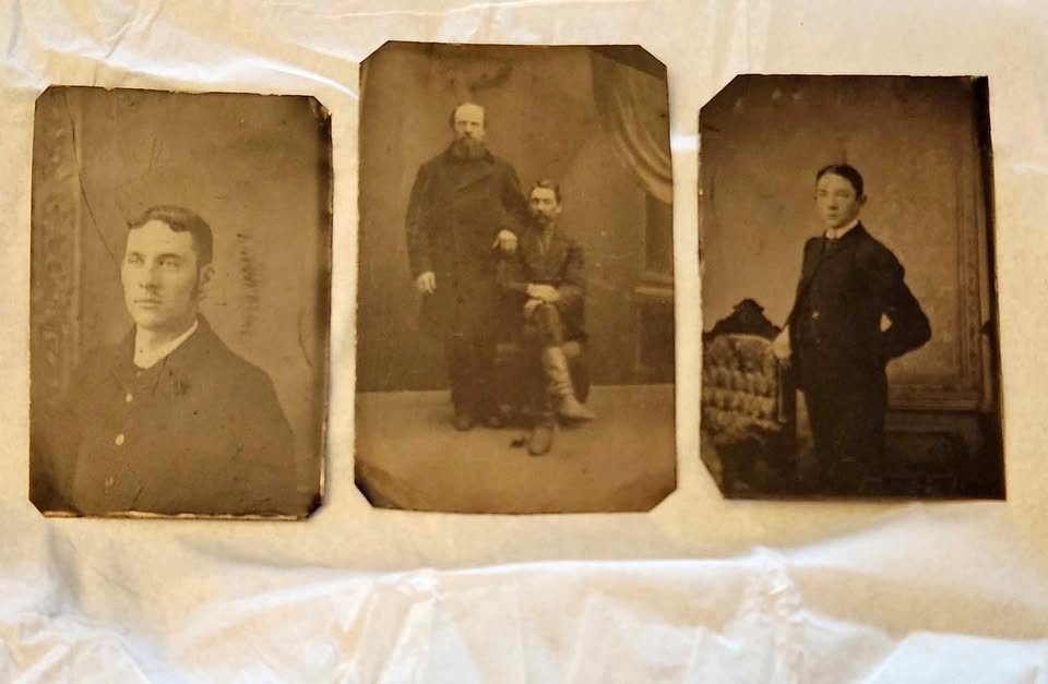 Antique Tintype Studio Photographs (3)