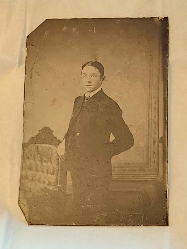Antique Tintype Studio Photographs (3) - photo 4