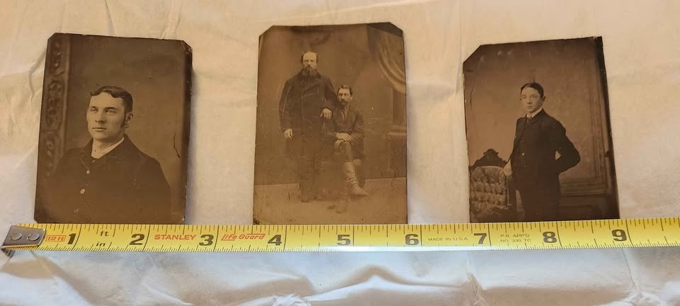 Antique Tintype Studio Photographs (3) - photo 5