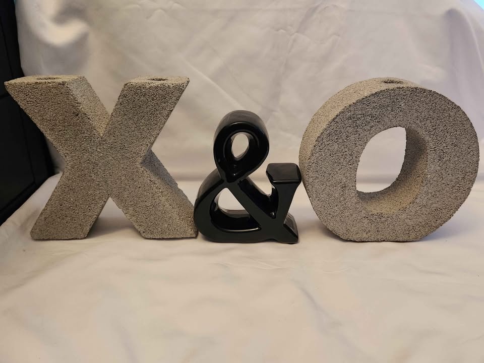 Cement X& O Candle Holders - photo 3