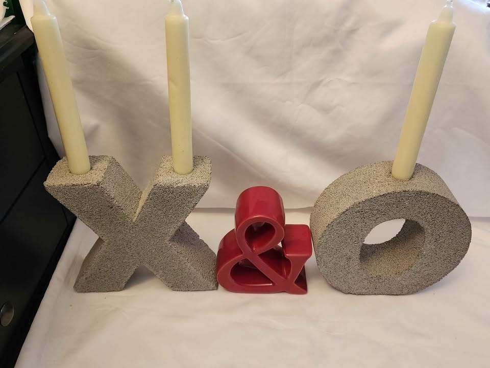 Cement X& O Candle Holders - photo 5