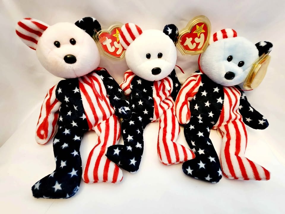 TY Beanie Babies Spangle Bear Set