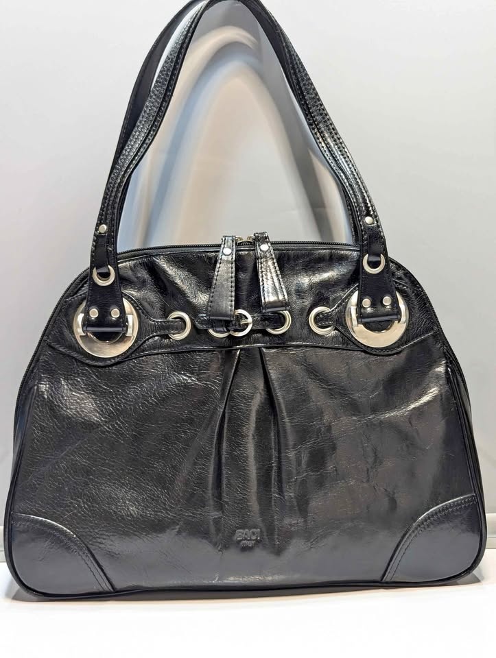 BACI Italy Leather Triple Compartment Satchel