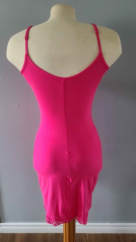 Skims Fits Everybody Lace Slip Dress - Neon Rose (Medium) 🏆 - photo 2