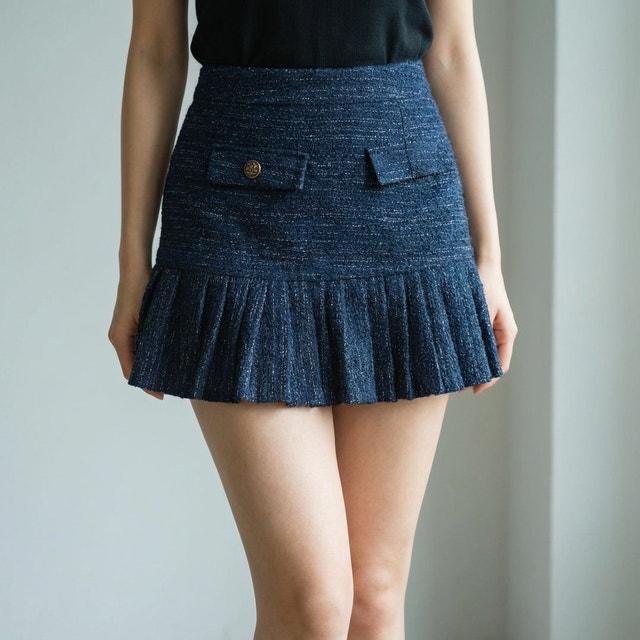 Women’s Tweed-Style Mini Skirt (Size M–L)