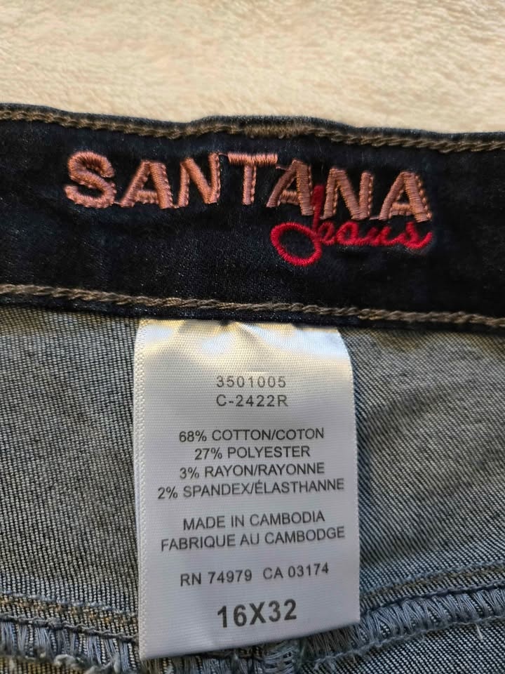 Women's Dark Denim Santana Jeans, Size 16x32 - photo 3