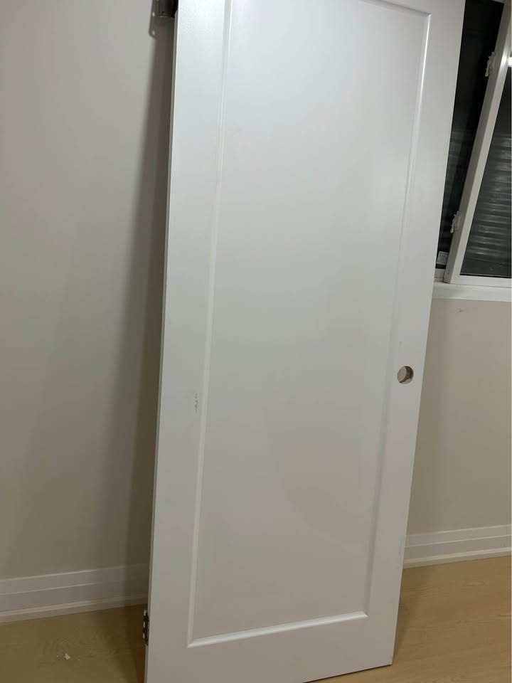 New single panel shaker style door with hinges - photo 3