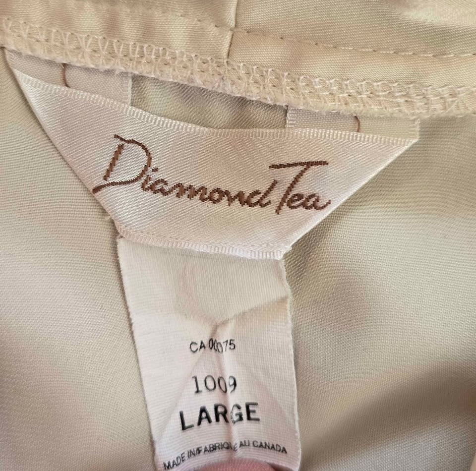 Silky Champagne Pajama Set by Diamond Tea. Women's L - photo 3